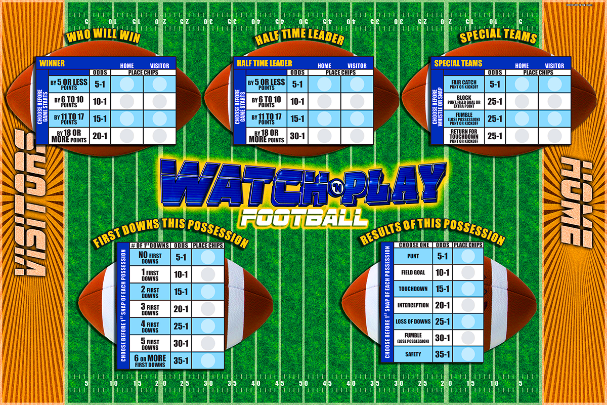 Watch-'n-Play - Football Game Board